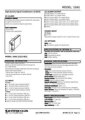 10AS Datasheet PDF M-System Co.,Ltd.