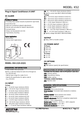 KS2-A5-J Datasheet PDF M-System Co.,Ltd.