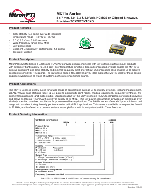 M61118KTCN Datasheet PDF MTRONPTI