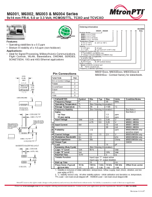 M60041KFCD Datasheet PDF MTRONPTI