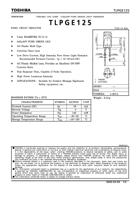 TLPGE125 Datasheet PDF Marktech Optoelectronics
