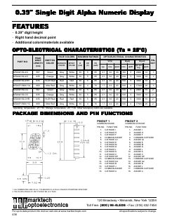MTAN4139-CHR Datasheet PDF Marktech Optoelectronics
