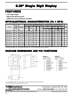 MTN2139-AG Datasheet PDF Marktech Optoelectronics