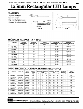 MT1146-RG Datasheet PDF Marktech Optoelectronics