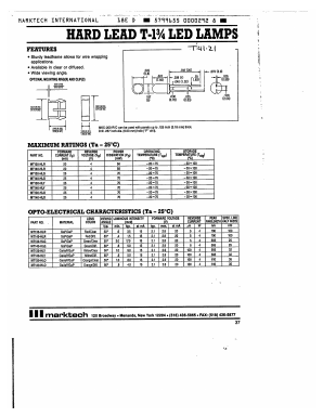 MT130-HLY Datasheet PDF Marktech Optoelectronics