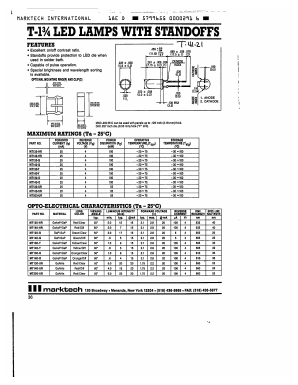 MT200-UR Datasheet PDF Marktech Optoelectronics