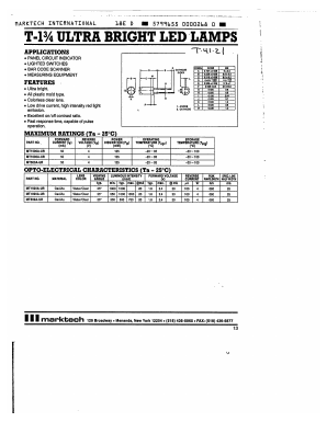 MT1500A Datasheet PDF Marktech Optoelectronics