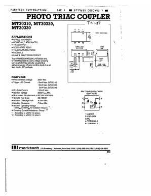MT30320 Datasheet PDF Marktech Optoelectronics