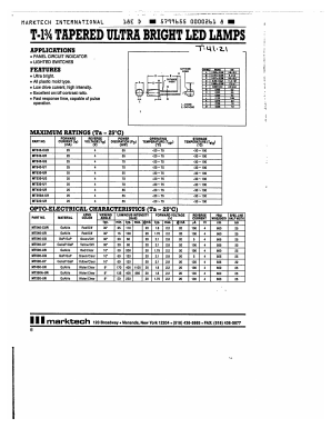 MT530-UG Datasheet PDF Marktech Optoelectronics