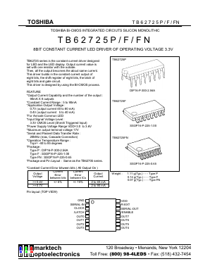 TB62725N Datasheet PDF Marktech Optoelectronics