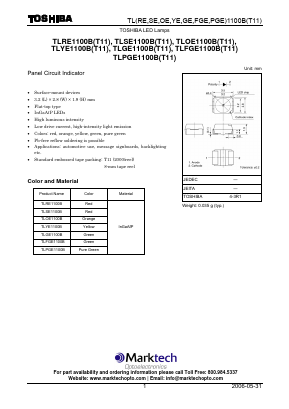 TLPGE1100B Datasheet PDF Marktech Optoelectronics