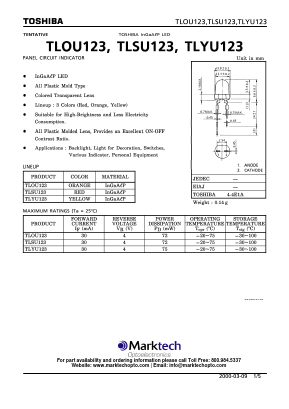 TLYU123 Datasheet PDF Marktech Optoelectronics