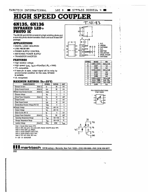6N135 Datasheet PDF Marktech Optoelectronics