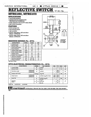 MTRS1060 Datasheet PDF Marktech Optoelectronics
