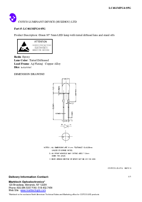 LC461MPG4-95G Datasheet PDF Marktech Optoelectronics
