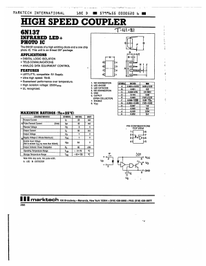 6N137 Datasheet PDF Marktech Optoelectronics