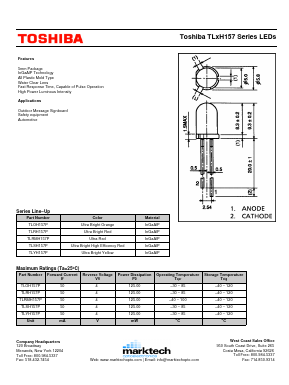 TLYH157P Datasheet PDF Marktech Optoelectronics