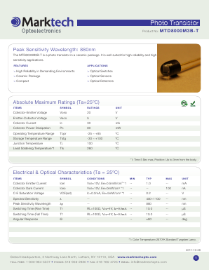 MTD8000M3B-T Datasheet PDF Marktech Optoelectronics