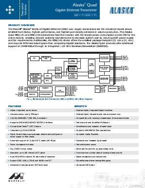 88E1145 Datasheet PDF Marvell Semiconductor