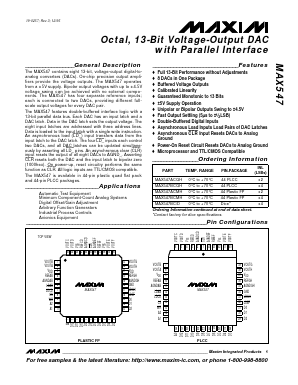 MAX547BC Datasheet PDF Maxim Integrated