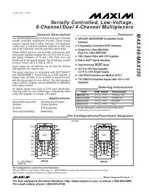 MAX349 Datasheet PDF Maxim Integrated