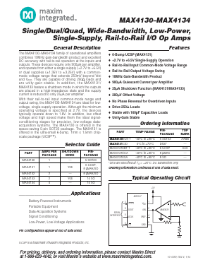 MAX4130EUK-T Datasheet PDF Maxim Integrated