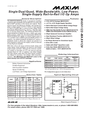 MAX4122EUK Datasheet PDF Maxim Integrated