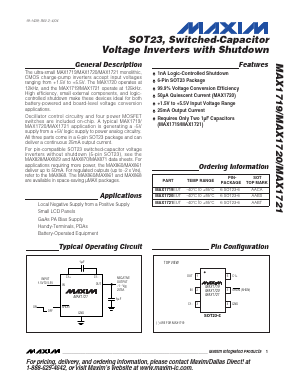 MAX1720 Datasheet PDF Maxim Integrated