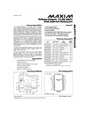 MAX507AENG Datasheet PDF Maxim Integrated