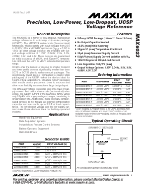 MAX6023EBT45 Datasheet PDF Maxim Integrated