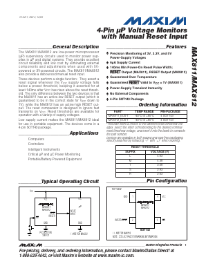 MAX811SEUS Datasheet PDF Maxim Integrated