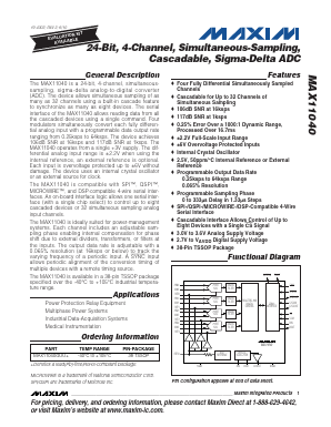 MAX11040 Datasheet PDF Maxim Integrated