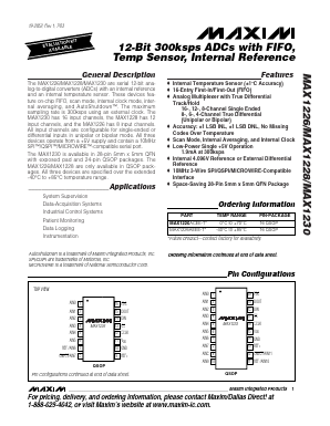 MAX1230BEGI-T Datasheet PDF Maxim Integrated