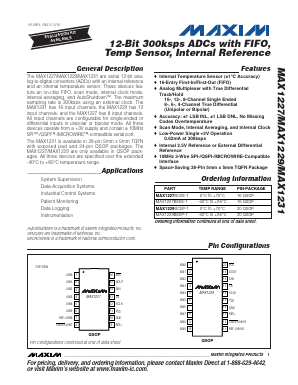 MAX1231 Datasheet PDF Maxim Integrated
