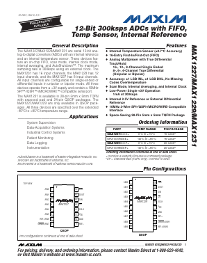 MAX1231BEEG+ Datasheet PDF Maxim Integrated