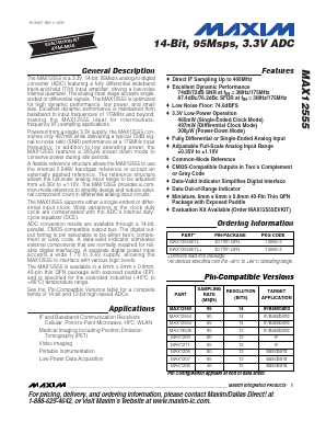 MAX12555ETL Datasheet PDF Maxim Integrated