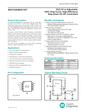 MAX1627ESA Datasheet PDF Maxim Integrated