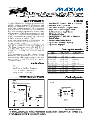 MAX1651C Datasheet PDF Maxim Integrated