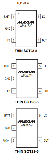 MAX1722EZK-T Datasheet PDF Maxim Integrated