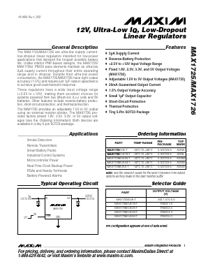 MAX1726EUK50-T Datasheet PDF Maxim Integrated
