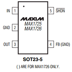 MAX1725EUK Datasheet PDF Maxim Integrated