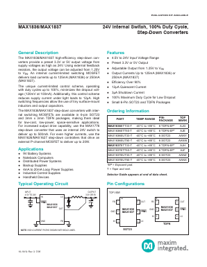 MAX1837ETT33-T Datasheet PDF Maxim Integrated