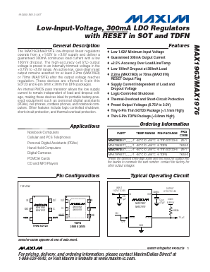 MAX1963EZT___-T Datasheet PDF Maxim Integrated