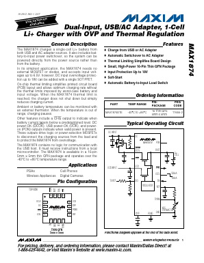 MAX1874ETE Datasheet PDF Maxim Integrated