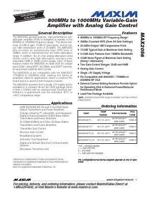 MAX2056 Datasheet PDF Maxim Integrated