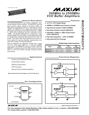 MAX2472 Datasheet PDF Maxim Integrated