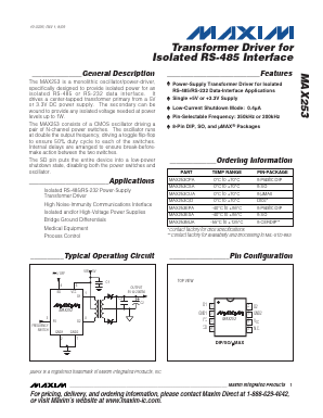 MAX253CSA Datasheet PDF Maxim Integrated