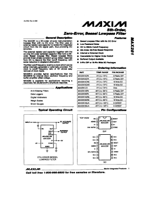 MAX281BMJA Datasheet PDF Maxim Integrated