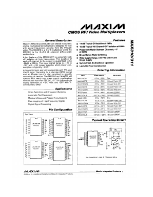 MAX311CPE Datasheet PDF Maxim Integrated
