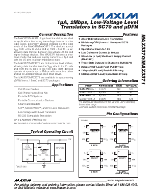 MAX3370EXK-T Datasheet PDF Maxim Integrated
